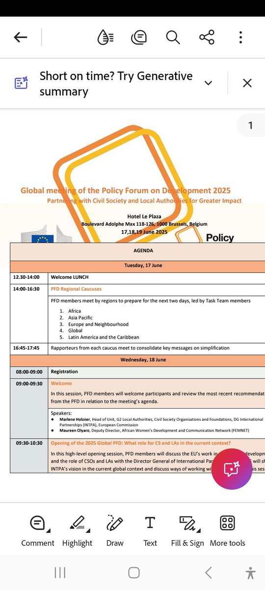 <a href="/EU_Commission/">European Commission</a>  is holding its Policy Forum for Development this week in Brussels. Our Secretray General <a href="/gamwera/">Gertrude R Gamwera</a> joins our partner <a href="/CLGF_News/">CLGF</a> <a href="/ClaireFrost10/">Claire Frost</a> in representing &amp; voicing the interests of Local Government as EU prepares for its next Multi Annual Financial Framework.