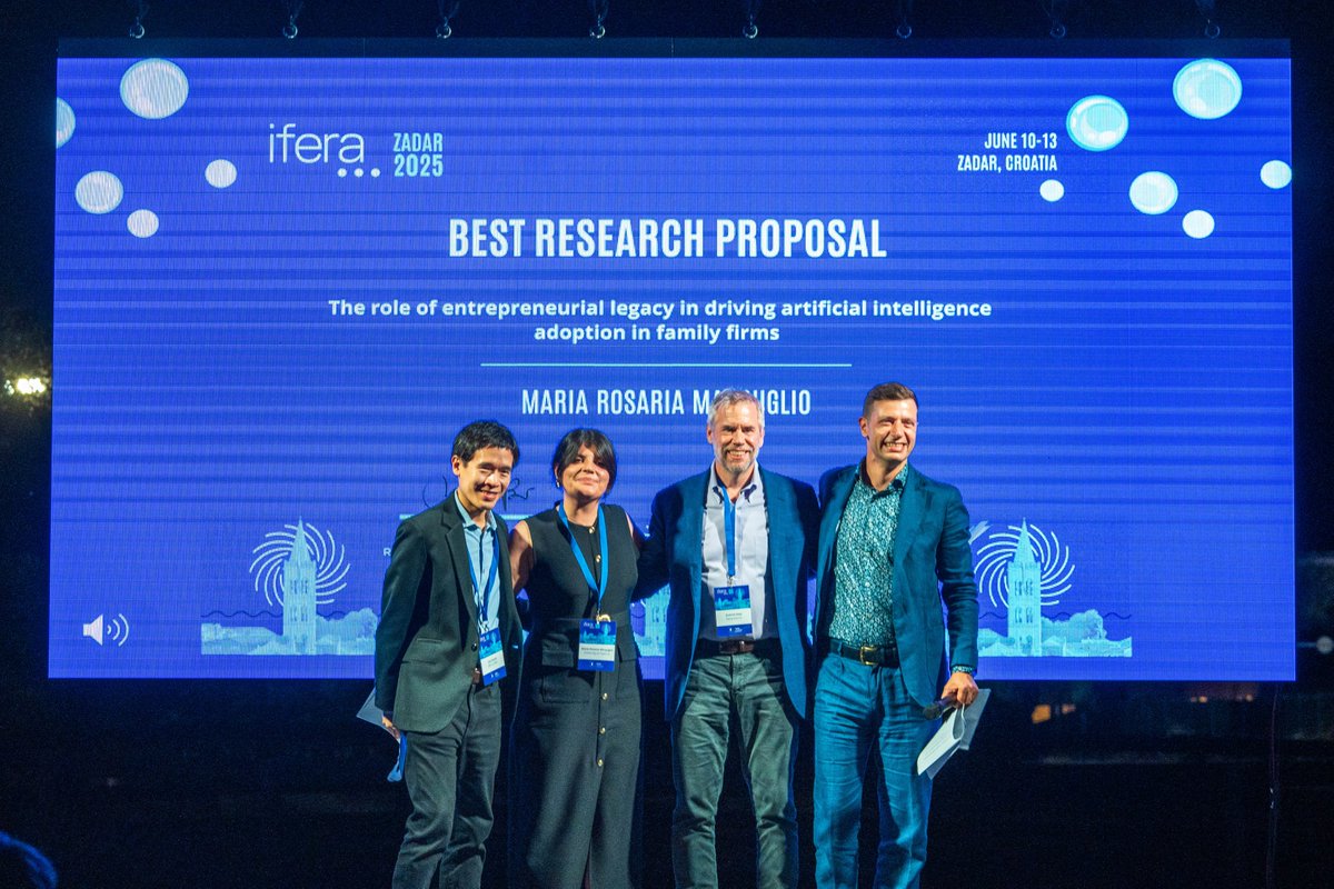 Alla dott.ssa Maria Rosaria Marguglio il riconoscimento "Best Research Proposal" della International Family Enterprise Research Academy (IFERA)
ℹ️ unipa.it/Alla-dott.ssa-…