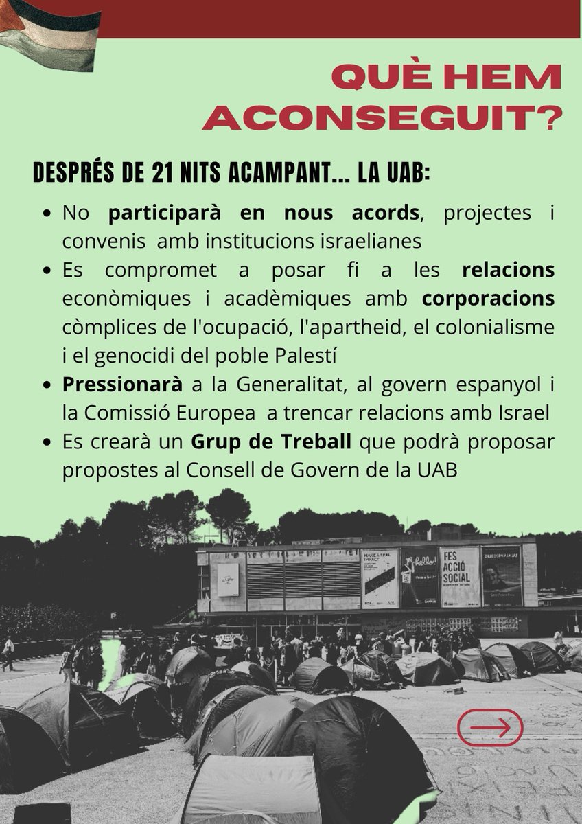 Acampada per Palestina UAB tweet media