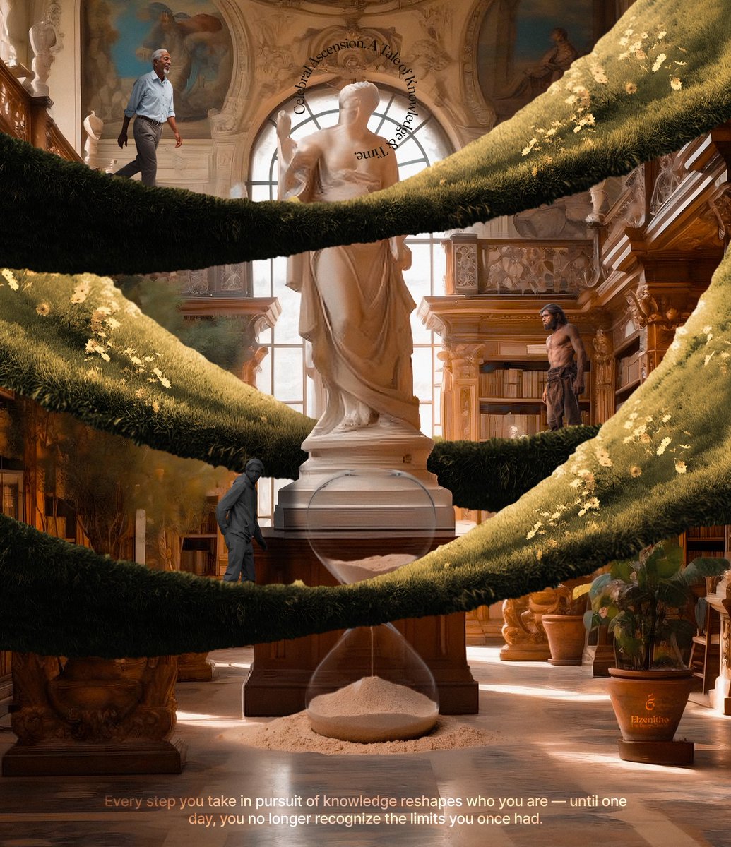 TheElzenitho's tweet image. Learning isn’t about gaining information.
It’s about shedding limits.

This is your Cerebral Ascension 

#Elzenitho #Designbender #Naijadesigner #DesignPhilosophy #VisualMetaphor #CreativeJourney #MindsetMatters #ArtThatSpeaks #DigitalArt