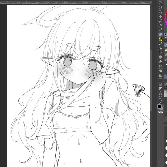 湿気と暑さでぐちゃぐちゃ wip 