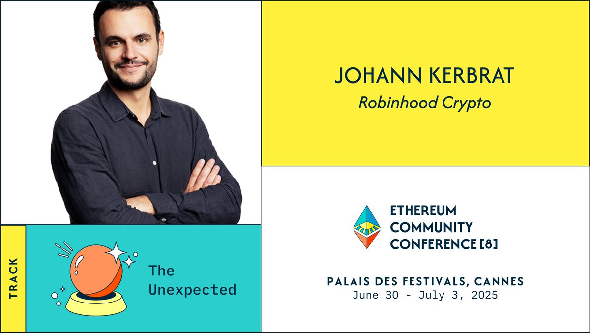 Say hello to more EthCC[8] speakers! Scott Piriou from bitUSD  (@scottpiriou) Track: 💡 For Developers and Users Johann Kerbrat from Robinhood  Crypto (@johannkerbrat) Track: 🔮 The Unexpected Izzy from Lido (@isdrsp)  Track: