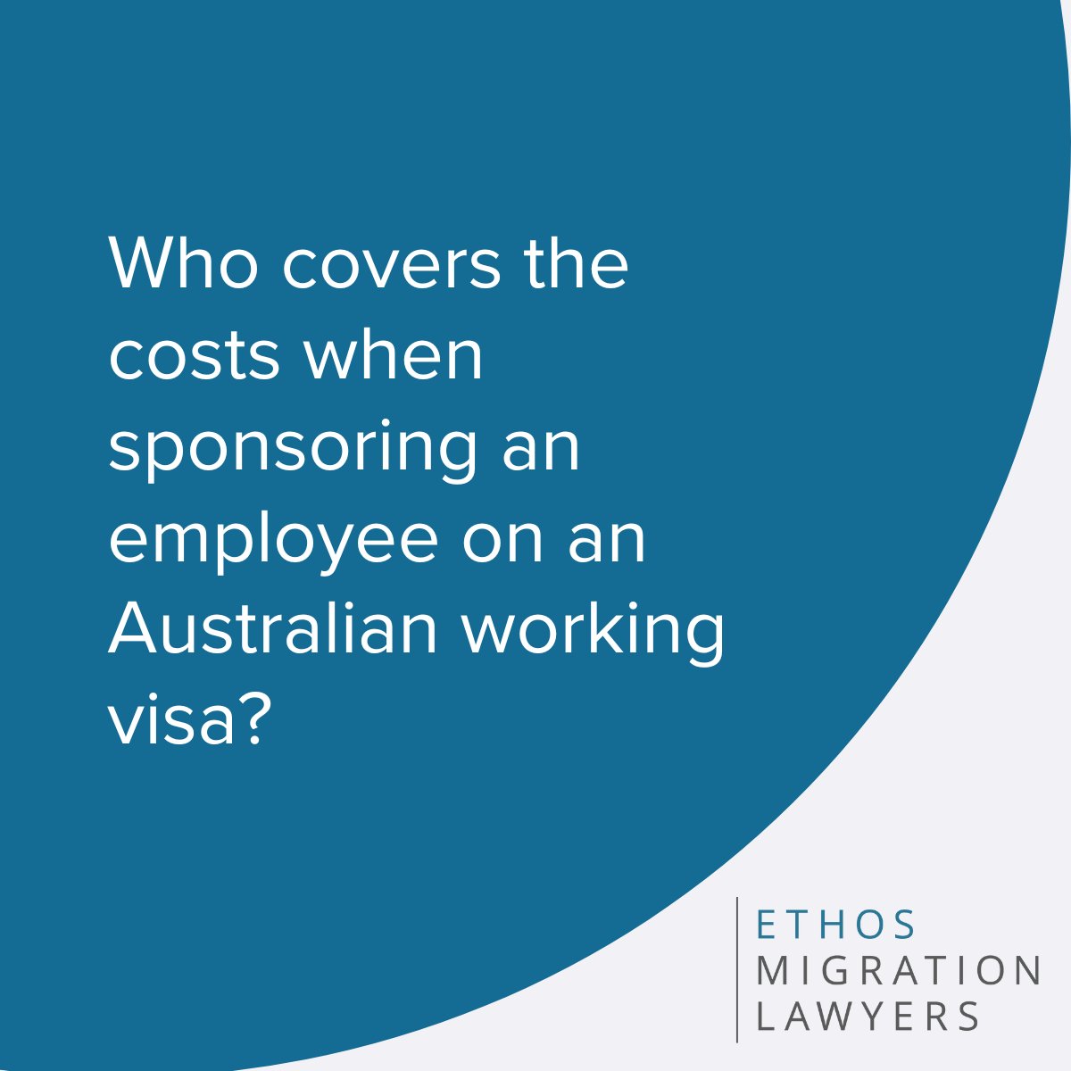 ethos_migration's tweet photo. Who is responsible for the various costs associated with sponsoring an employee on a visa?

Our latest article deep dives into the intricacies of who can pay what when sponsoring an employee on an Australian sponsored working visa. https://t.co/wZnVfn0JP1