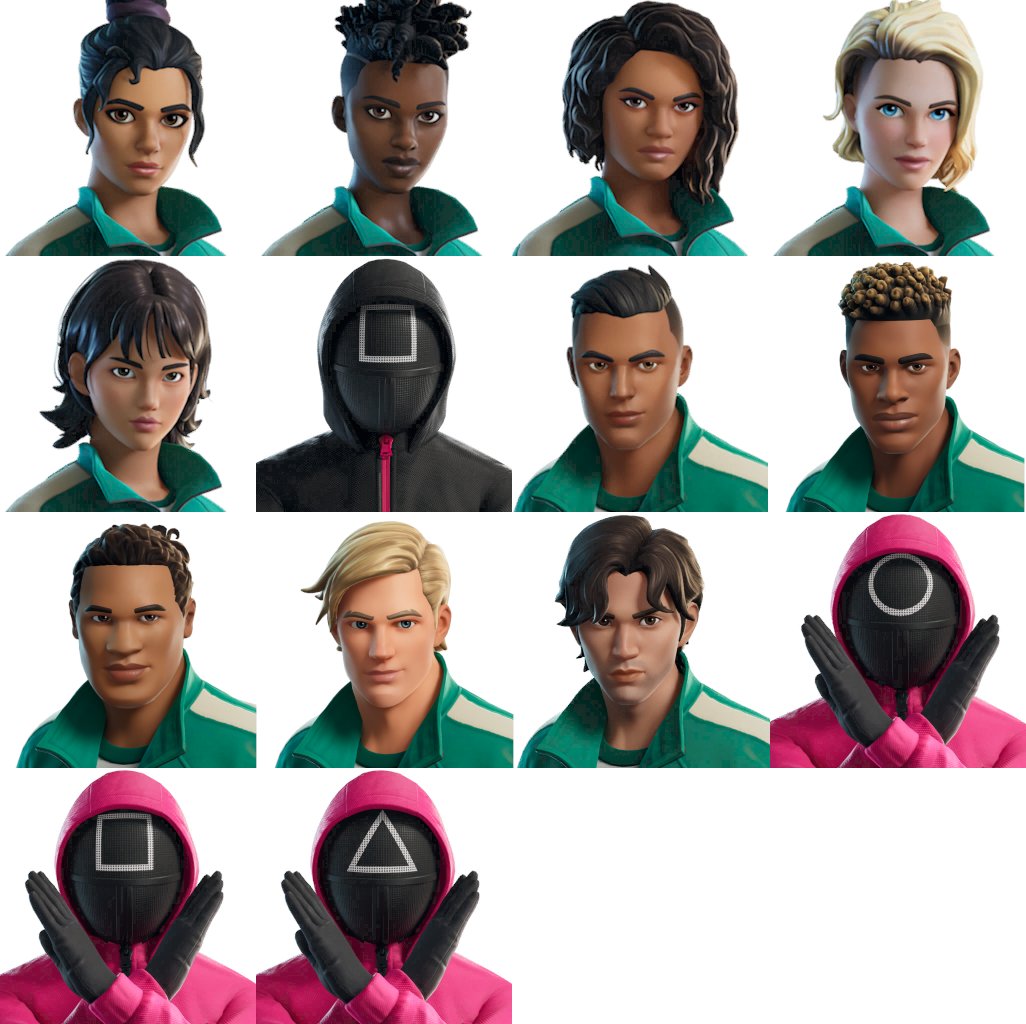 Fortnite x Squid Game Skins