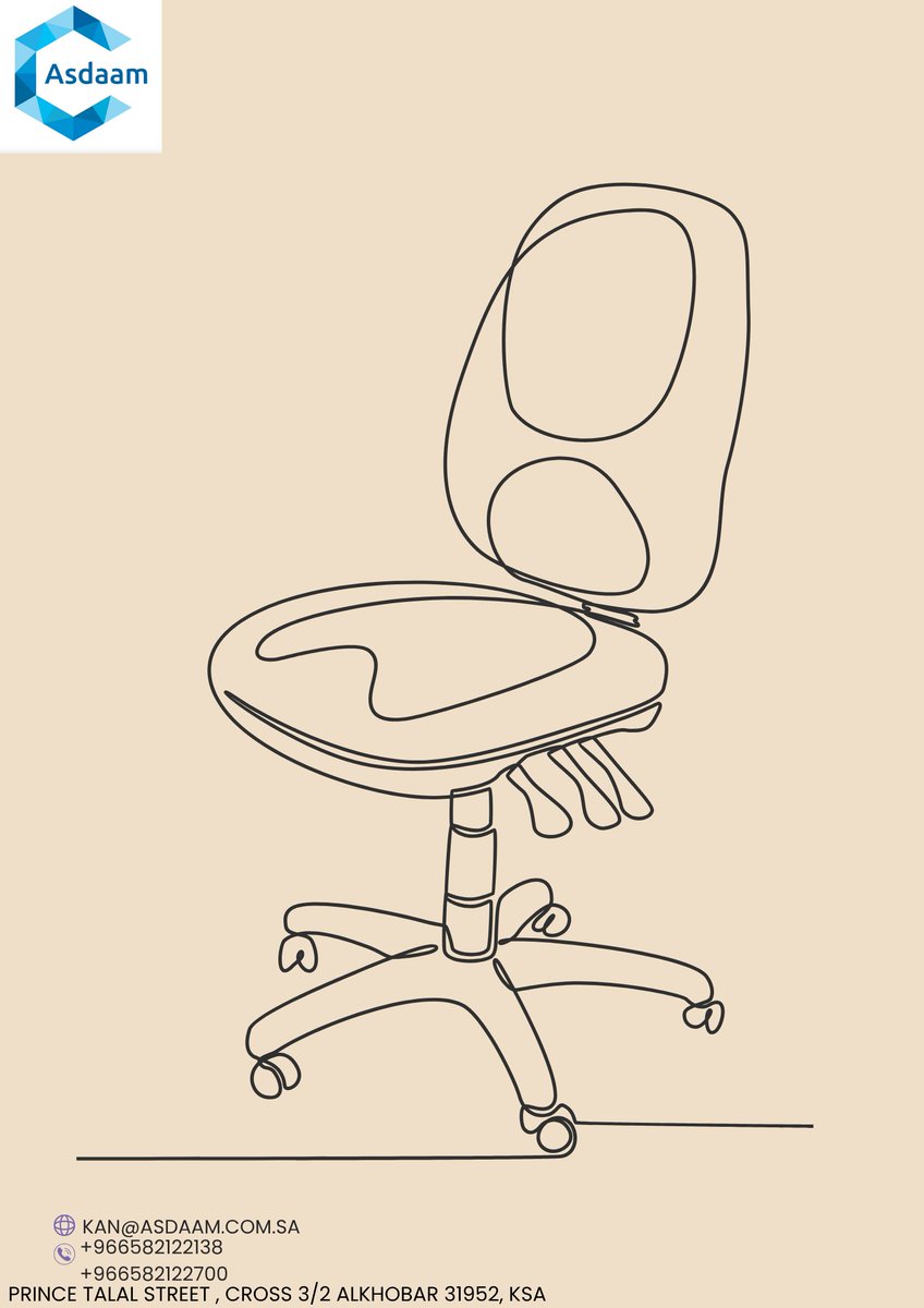 Asdaam12024's tweet image. 🌟 ASDAAM Premium Office Chair - Where Comfort Meets Productivity!
🏆 PERFECT FOR:
• Executive offices • Home workspaces • Gaming setups • Study areas
Prince Talal St, Cross 3/2, AL Khobar 31952 Ksa
+966 58 212 2138 / +966 58 212 2700
#OfficeChair #ErgonomicSeating #ASDAAM