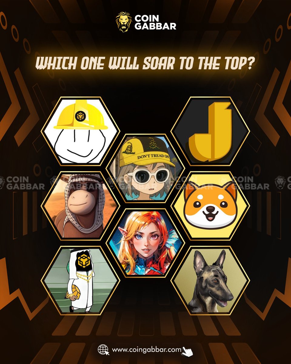 Which one will soar to the top? 

$BOB
$Jager
$DONKEY
#BabyDoge
$Broccoli
$Ghibli
$SIREN
$mubarak

Visit Website - coingabbar.com 

#CoinGabbar #BOB #memecoins #Jager #CryptoTrading #DONKEY #CryptoTraders #BROCCOLI #HODL #Ghibl #ToTheMoon #SIREN #explore #mubarak