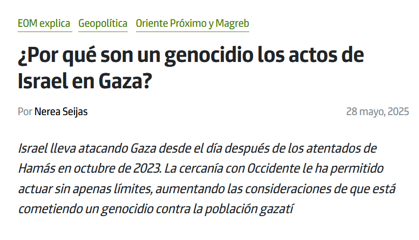 FernandoArancon's tweet photo. A quien le interese esto, en esta pieza explicamos por qué Israel SÍ está cometiendo un genocidio en Gaza 👇

https://t.co/0DluLCf6H5 https://t.co/auNnVBxuis