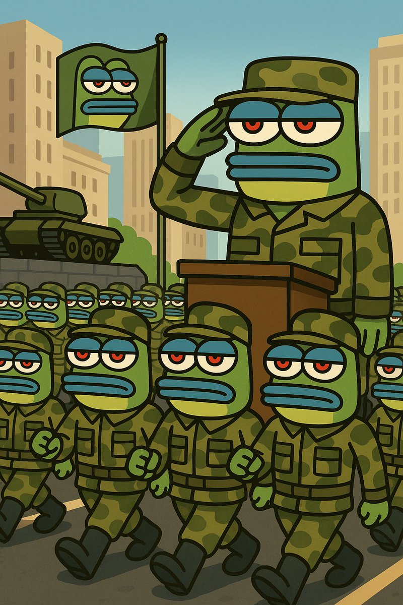 Rocky6395's tweet photo. Let's join the #FEFE Parade 🐸🪖🎖️
@fefecoinerc @micahbullisz
#fefegoesbold #fefememe #FeFeArt #FEFE https://t.co/lhlzjOL1Z4