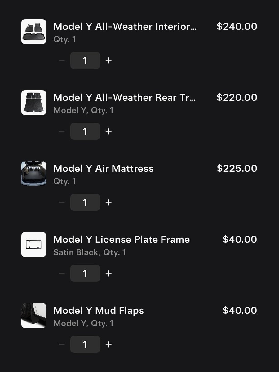 2026 TESLA MODEL Y用に以下の純正アクセサリーを購入しました🎉

合計で税込$801.05、現在の日本円換算で約11.6万円でした💴

マットレスも購入したので、ハワイでのドライブ中に海の近くで休めるのが最高🏝️