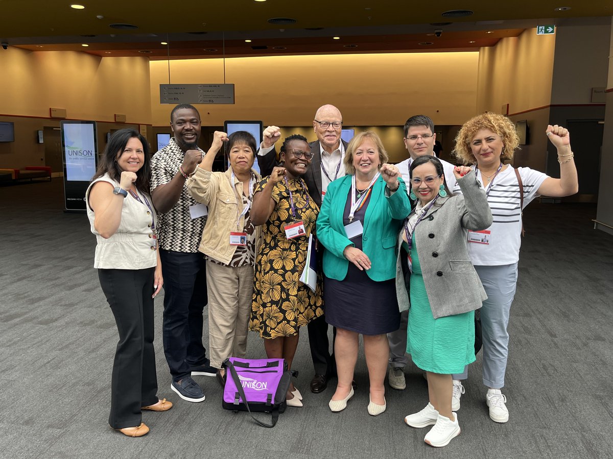 Justice for Colombia (@jfcolombia) on Twitter photo Excellent <a href="/unisontheunion/">UNISON - UK's largest union</a> conference so far, with María Esneida Laverde of Colombia's <a href="/NacionalAnthoc/">Anthoc.Nacional</a> health workers' union among the international guests.
Thanks to General Secretary <a href="/cmcanea/">Christina McAnea</a> and all UNISON members for giving María such a warm welcome! Excellent <a href="/unisontheunion/">UNISON - UK's largest union</a> conference so far, with María Esneida Laverde of Colombia's <a href="/NacionalAnthoc/">Anthoc.Nacional</a> health workers' union among the international guests.
Thanks to General Secretary <a href="/cmcanea/">Christina McAnea</a> and all UNISON members for giving María such a warm welcome!