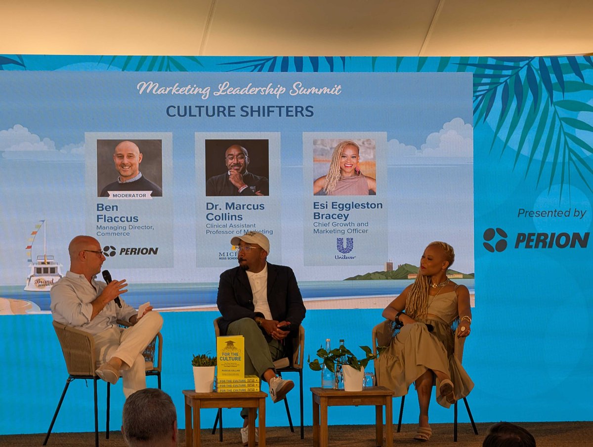 Perion Network (@perionnetwork) on Twitter photo Day 3 Morning Spotlight at <a href="/Cannes_Lions/">LIONS | The Home of Creativity</a>:
On the <a href="/BrandInnovators/">Brand Innovators</a> Beach Stage we're diving into cultural transformation with Culture Shifters, a powerful session featuring:
Dr. Marcus Collins – Marketing Professor at the University of Michigan
Esi Eggleston Bracey – Chief Day 3 Morning Spotlight at <a href="/Cannes_Lions/">LIONS | The Home of Creativity</a>:
On the <a href="/BrandInnovators/">Brand Innovators</a> Beach Stage we're diving into cultural transformation with Culture Shifters, a powerful session featuring:
Dr. Marcus Collins – Marketing Professor at the University of Michigan
Esi Eggleston Bracey – Chief