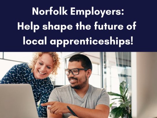 Are you an employer in Norfolk? If so, Apprenticeships Norfolk wants to know what challenges and barriers you face when setting up apprenticeships.

Complete the survey and you can also choose to enter a prize draw to win a £50 John Lewis voucher!
apprenticeshipsnorfolk.org/Overcoming-Bar…