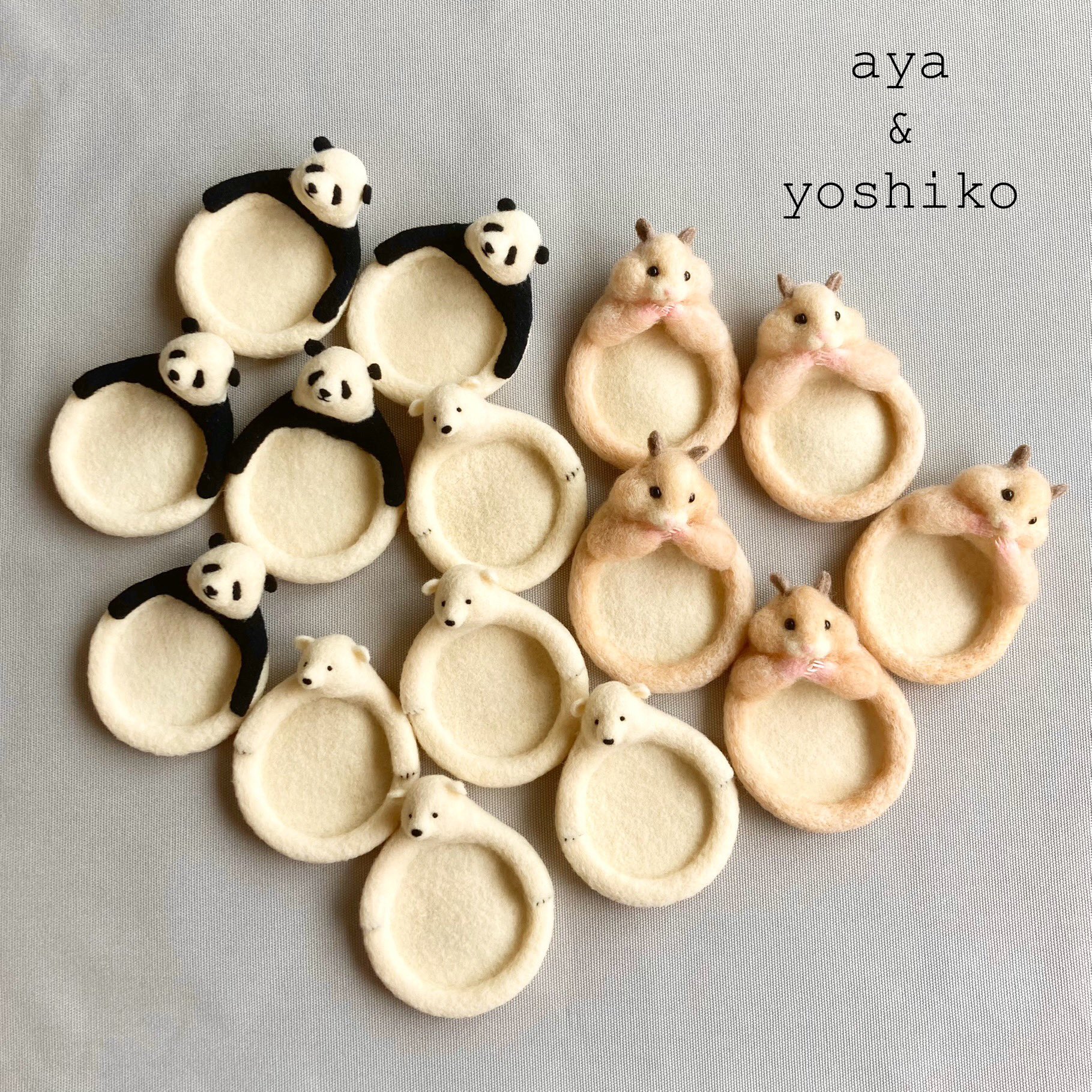 アウトレット福袋 ハンドメイド うさぎ 羊毛 コースター