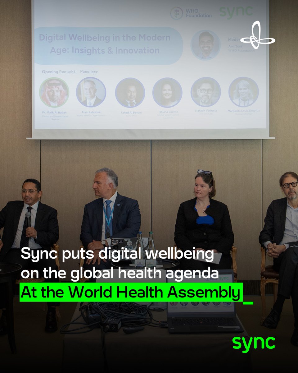 At the 78th World Health Assembly, Sync contributed to global health conversations with a focus on the digital world’s impact on human wellbeing. Our session explored how technology shapes what we know, how we connect, and where we belong, and how these digital forces can be