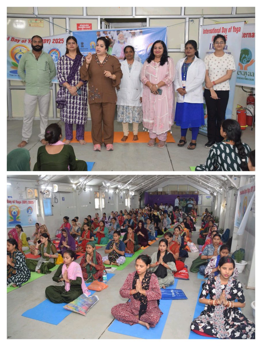 SJHDELHI's tweet photo. Day 7 #YogSamavesh surging ahead!  Prenatal yoga + nutrition at @SJHDELHI through @Devayaasociety - expectant mothers discovering asanas &amp; meditation wisdom with expert dietary counseling for optimal health! #IDY25 @moayush @ccrschennai @mdniy @DirectorCcryn https://t.co/NuMbdbg99w