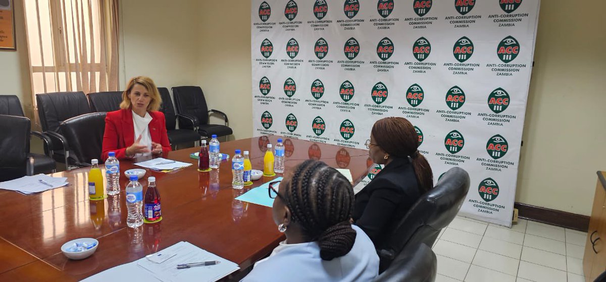 Karolina Stasiak (@euambzambia) on Twitter photo Yesterday I visited the <a href="/ACCZambia/">Anti-Corruption Commission Zambia</a> and met with the DG Daphne Pauline Soko Chabu.
We discussed the status of Anti-Corruption Bill, current trends and priorities, 🇪🇺 support to ACC & role of schools in transforming the zero tolerance policy for corruption into reality in 🇿🇲. Yesterday I visited the <a href="/ACCZambia/">Anti-Corruption Commission Zambia</a> and met with the DG Daphne Pauline Soko Chabu.
We discussed the status of Anti-Corruption Bill, current trends and priorities, 🇪🇺 support to ACC & role of schools in transforming the zero tolerance policy for corruption into reality in 🇿🇲.