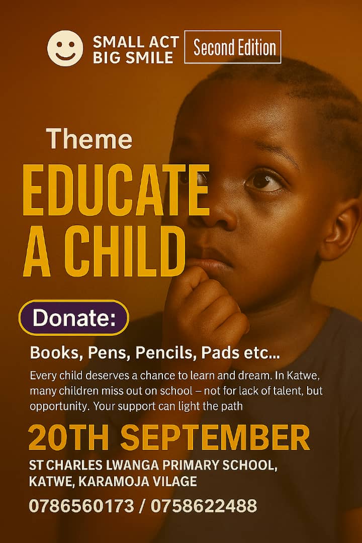 Nothing is to small nor too big  #smallactbigsmile 
#EducateAChild