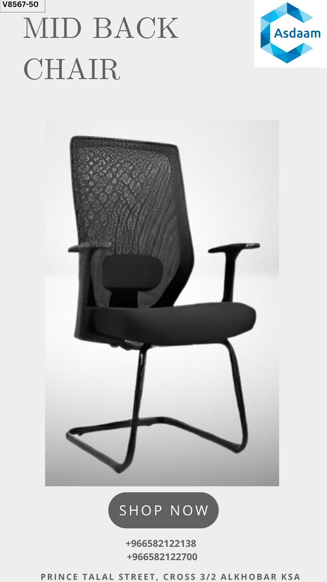 Asdaam12024's tweet image. 📷 Asdaam Mid-Back Chair – Where Comfort Meets Productivity! 📷
📷 Perfect For:
→ Office workstations
→ Home workspaces
→ Conference rooms
→ Reception areas 
Prince Talal St., Cross 3/2, AL Khobar, Ksa
+966 58 212 2700 / +966 58 212 2138
#Asdaam #OfficeChair #ErgonomicChair