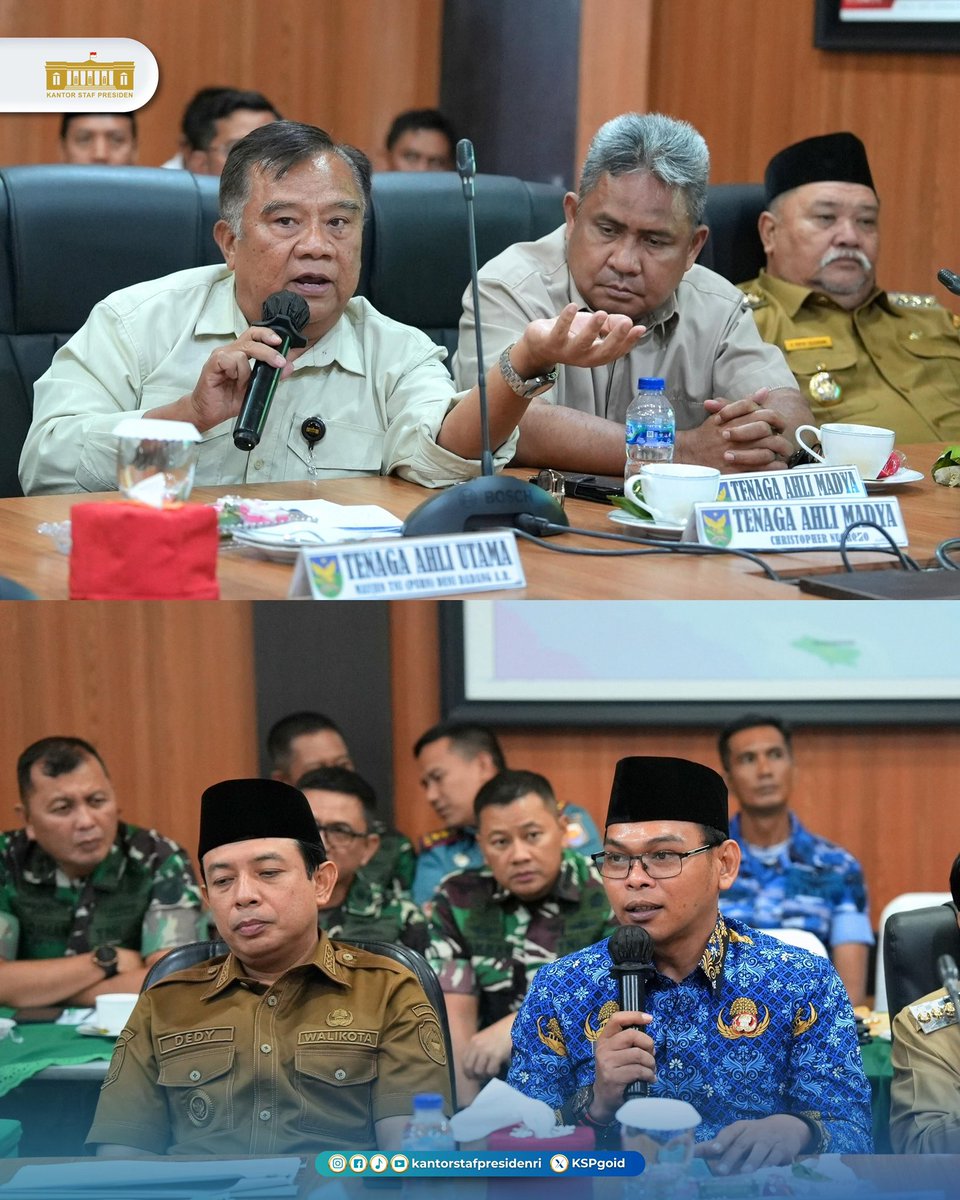 KSPgoid's tweet photo. Kepala Staf Kepresidenan, Letjen TNI (Purn) AM Putranto mendorong penguatan kolaborasi pusat-daerah untuk memperkuat ketahanan pangan nasional.
#UpdateKSP #KetahananPangan #PHTC #ProvinsiBengkulu https://t.co/PP4c0dKdsu