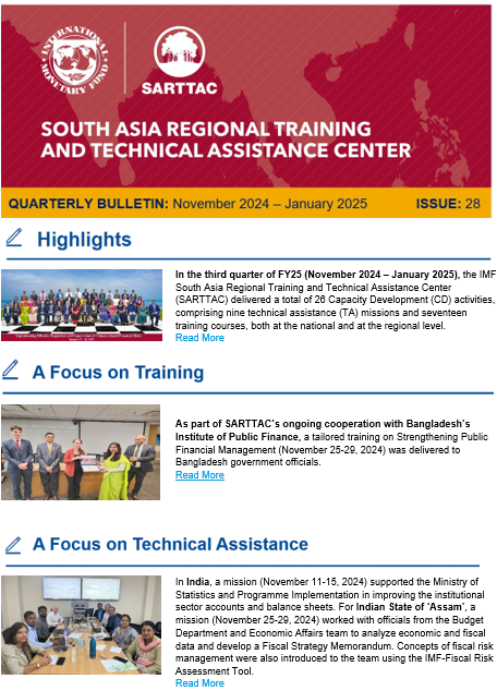 sarttac's tweet photo. SARTTAC’s FY25 Q3 Quarterly Bulletin is now available!

Explore key CD developments, training and technical assistance missions' highlights, and findings from this quarter.

Check it out here: https://t.co/1HNXG2Ntv5

#SARTTAC #QuarterlyBulletin #FY25 #CapacityDevelopment https://t.co/Y25ZC9wkvq