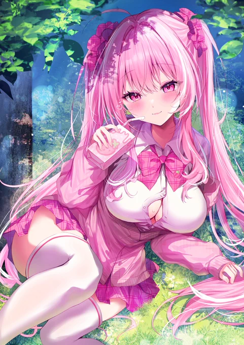 いちごみるくで休憩