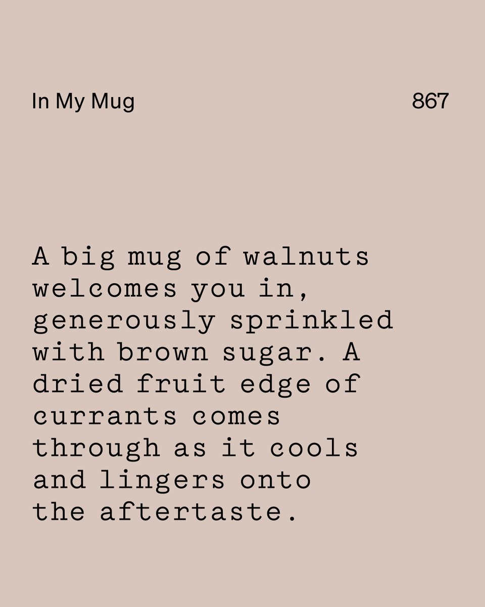 This week’s In My Mug: Natural Canario from Fazenda Inglaterra, Brazil 🇧🇷 A big mug of walnut + brown sugar, with dried currants on the finish. We’ve sourced from this farm for over a decade — a special place with rich soil, high altitudes &amp; deep roots with Ozone Coffee☕