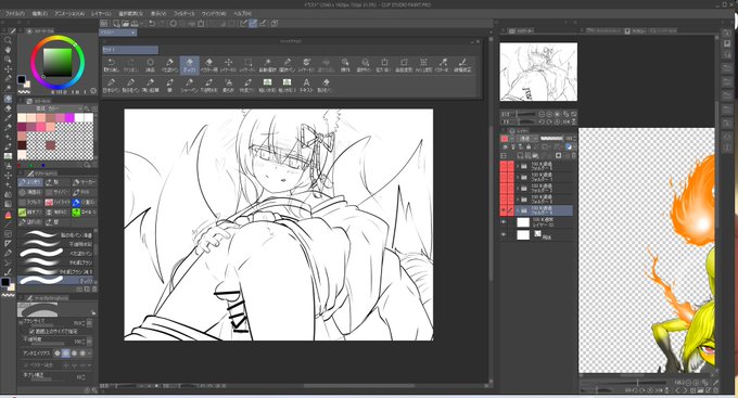 線画終わりっ🖊🎃
色塗りはじめっ 