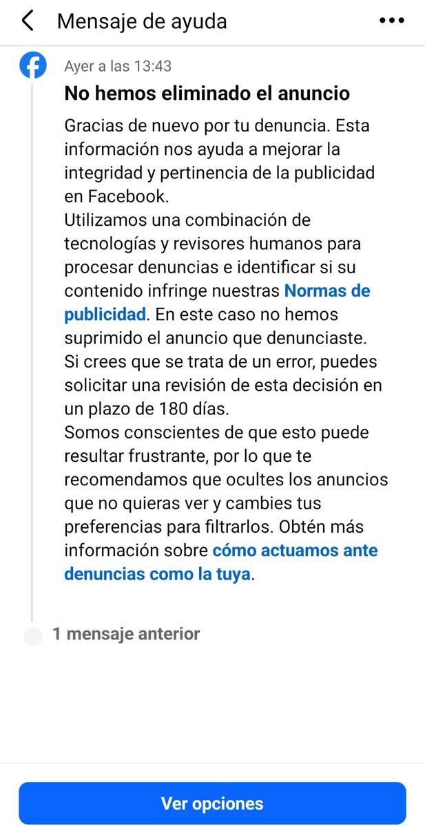 Denunciei este anuncio a Facebook e isto é o que me responden... Un noxo todo! 🤮

<a href="/TranviasCoruna/">Tranvías Coruña 🚍</a>
<a href="/ConcelloCoruna/">Concello da Coruña</a>