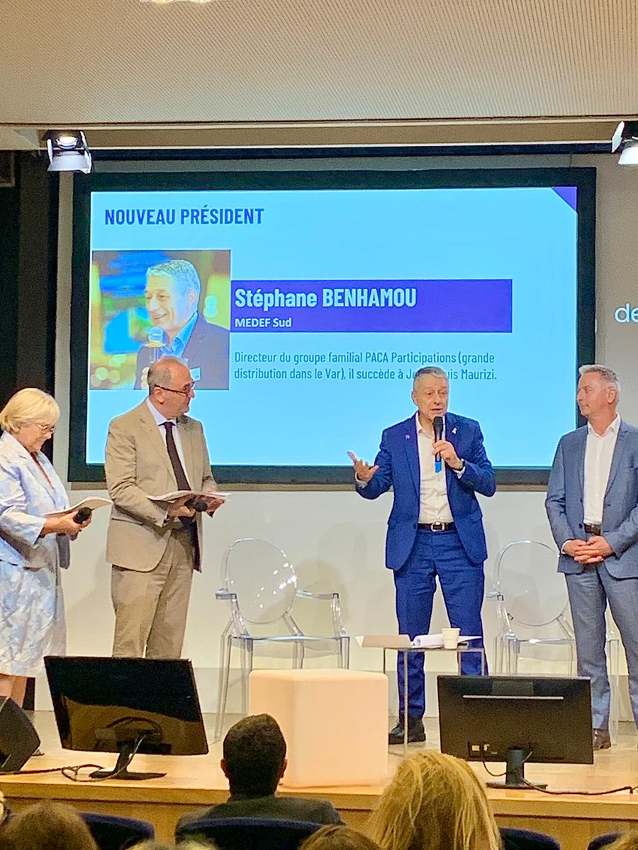 ✨A l’occasion de l’Assemblée permanente du MEDEF qui s’est tenue hier, Jean-Louis Maurizi a été remercié par Patrick Martin et Bruno Arcadipane pour son engagement à la présidence du MEDEF Sud. 

Stéphane BENHAMOU, a, quant à lui été présenté aux côtés des nouveaux élus.