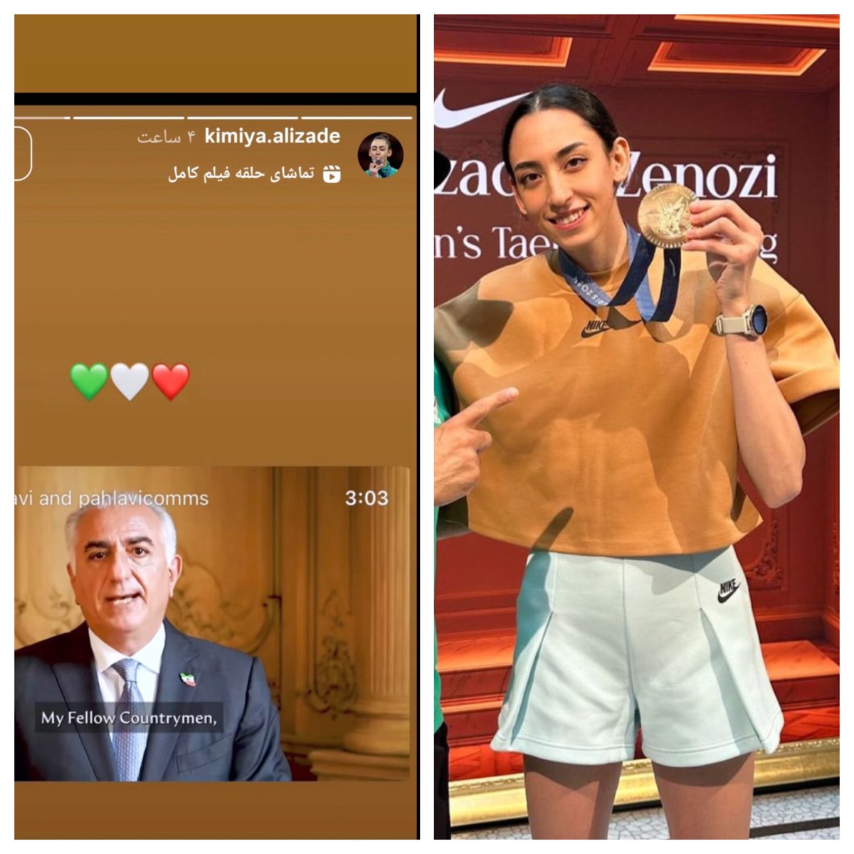 وطن پرست بودن به دانش سیاسی نیست به ذاته! 
#کیمیا_علیزاده همیشه سمت درست بود🔥
#شاه_می‌آید