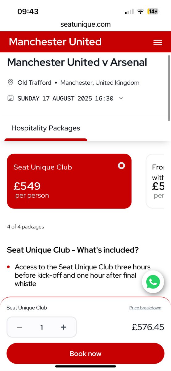 MUFSeeAlerts's tweet image. WTF is the “seat unique club”