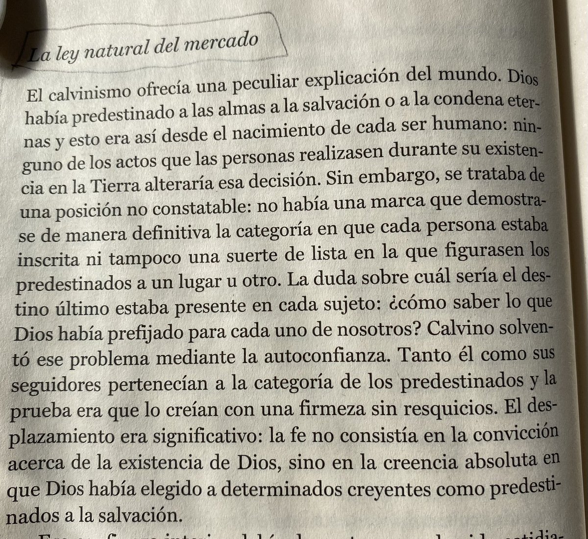 «Siempre habrá alguien que desee las riquezas o el estatus que los más capacitados han conseguido y que trate de arrebatárselos. Las amenazas obligan a estar siempre alerta porque el pecado acecha siempre».

Esto de <a href="/HdezEsteban/">Esteban Hernández</a> en El nuevo espíritu del mundo