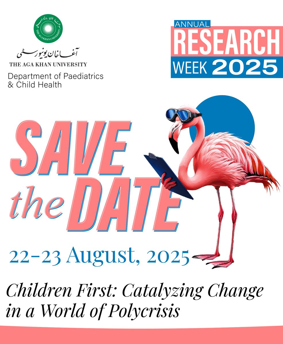 AKU Paediatrics (@akupaediatrics) on Twitter photo If the last year has shown us anything it is that children are living in a world riddled with poly-crisis. The next <a href="/AKUPaediatrics/">AKU Paediatrics</a> annual conference is dedicated to figuring out how we can put them first given these realities.
🗓️Aug 18-21 preconference workshops If the last year has shown us anything it is that children are living in a world riddled with poly-crisis. The next <a href="/AKUPaediatrics/">AKU Paediatrics</a> annual conference is dedicated to figuring out how we can put them first given these realities.
🗓️Aug 18-21 preconference workshops