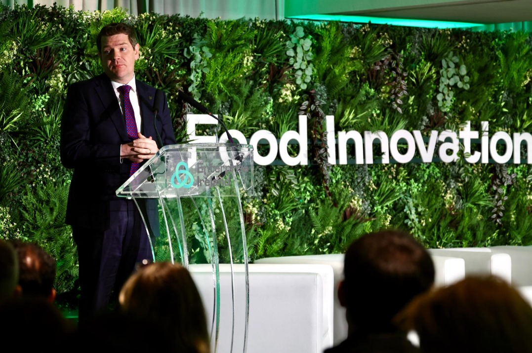 Speaking at the Food Innovation Summit, Minister @PeterBurkefg, Minister for Enterprise, Tourism, and Employment said 

"Our food and drink sector is one of the most globally recognised and respected parts of our economy. The Food Innovation Summit is about backing that