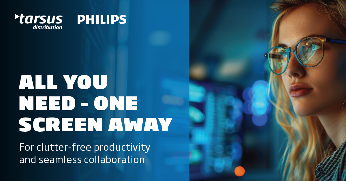 Simplify your space, amplify your productivity. 
The Philips 34B1U5600CH 34” curved WQHD USB-C docking monitor is your all-in-one solution for a clutter-free workspace.
Get yours today: tinyurl.com/3ykpeswr
#TarsusDistribution #Philips #TechForGood #WorkSmart #Monitors