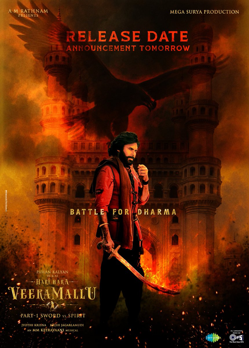 Swastik 🦅 (@swastikthegame1) on Twitter photo #HariHaraVeeraMallu Part-1 Poster Work 🦅🔥
Edited By <a href="/SwastikTheGame1/">Swastik 🦅</a>
Rls Date Announcement Tomorrow 🦅❤️🔥
#HHVM <a href="/amjothikrishna/">jyothi krisna</a> <a href="/HHVMFilm/">Hari Hara Veera Mallu</a> #HariHaraVeeraMallu Part-1 Poster Work 🦅🔥
Edited By <a href="/SwastikTheGame1/">Swastik 🦅</a>
Rls Date Announcement Tomorrow 🦅❤️🔥
#HHVM <a href="/amjothikrishna/">jyothi krisna</a> <a href="/HHVMFilm/">Hari Hara Veera Mallu</a>
