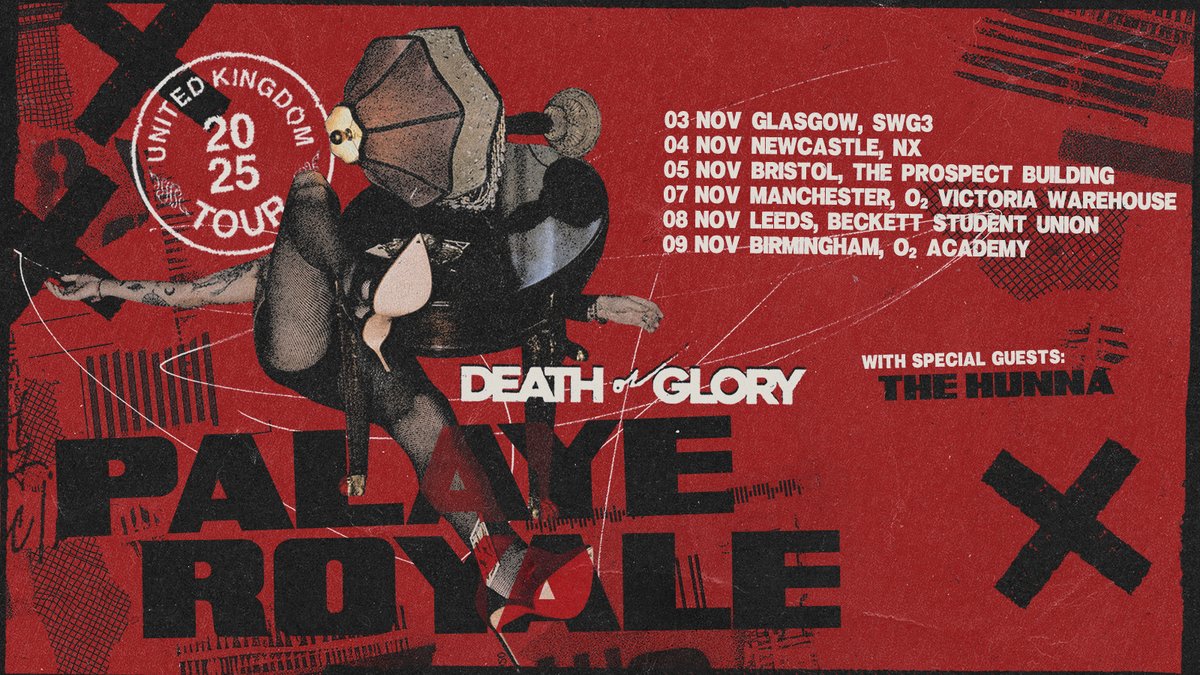 Live Nation UK (@livenationuk) on Twitter photo ON SALE: <a href="/PalayeRoyale/">Palaye Royale</a> are heading to <a href="/NXNewcastle/">NXNewcastle</a>, Manchester's @o2vicwarehouse, <a href="/LeedsBeckettSU/">Leeds Beckett Students' Union</a> & <a href="/O2AcademyBham/">O2 Academy Birmingham</a> in November 🖤
Get tickets 👉 livenation.uk/MBOe50W7cu6 ON SALE: <a href="/PalayeRoyale/">Palaye Royale</a> are heading to <a href="/NXNewcastle/">NXNewcastle</a>, Manchester's @o2vicwarehouse, <a href="/LeedsBeckettSU/">Leeds Beckett Students' Union</a> & <a href="/O2AcademyBham/">O2 Academy Birmingham</a> in November 🖤
Get tickets 👉 livenation.uk/MBOe50W7cu6
