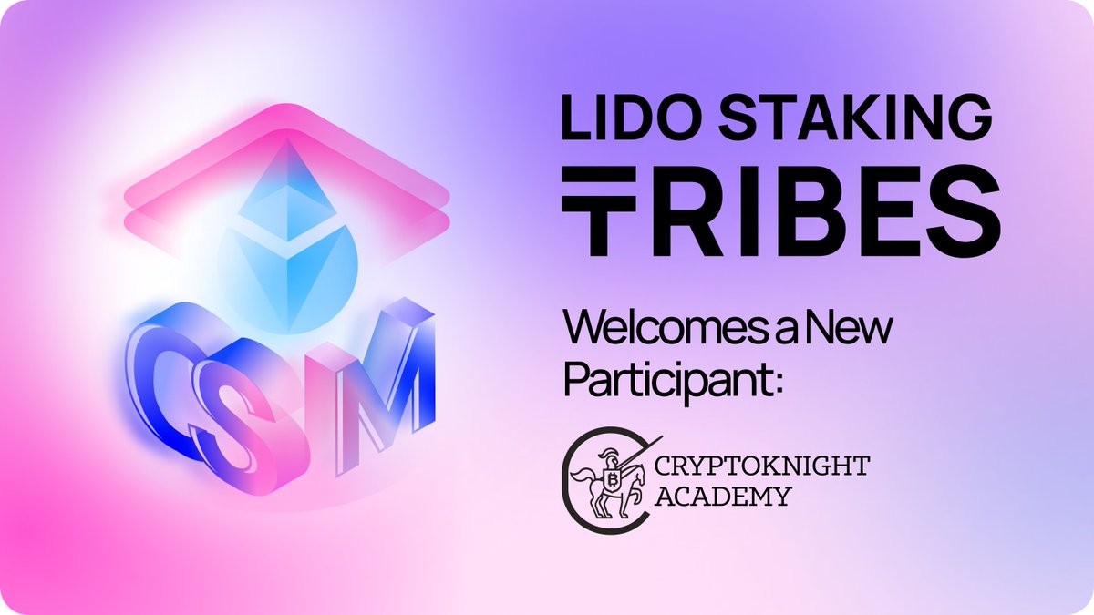 New Lido Community Staking Tribes (LCST) addition: Cryptoknight Academy  🛡️🗡️ Founded in 2017, Cryptoknight is a Web3 education platform  empowering working professionals to enter the crypto world. In line with  their mission,