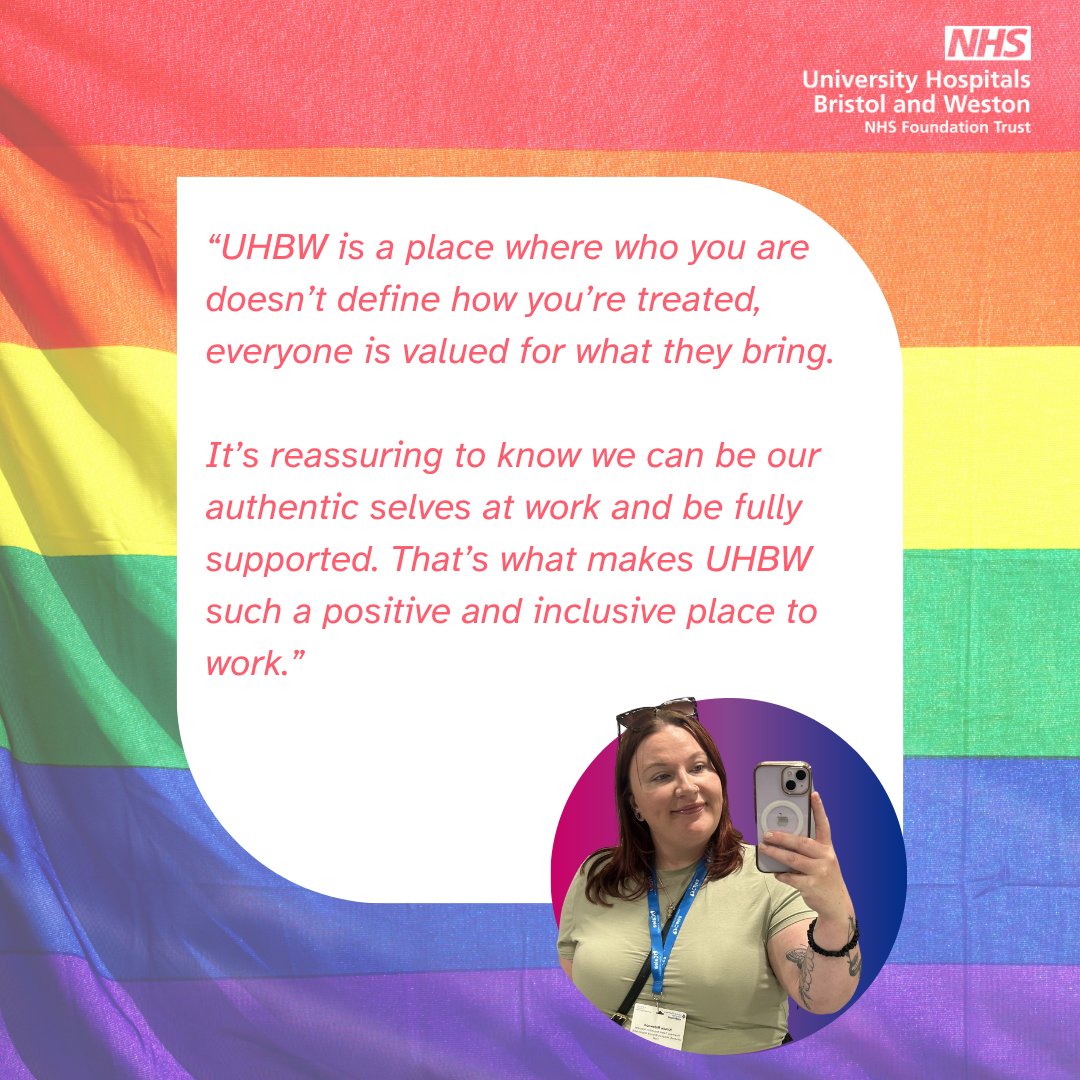 Celebrating Our People 🌈

This #PrideMonth, we’re proud to amplify the voices of our LGBTQIA+ colleagues, like Kirstie, Talent Acquisition Specialist.

To all our LGBTQIA+ staff: thank you for your openness, your strength, and your contributions.

#PrideAtUHBW