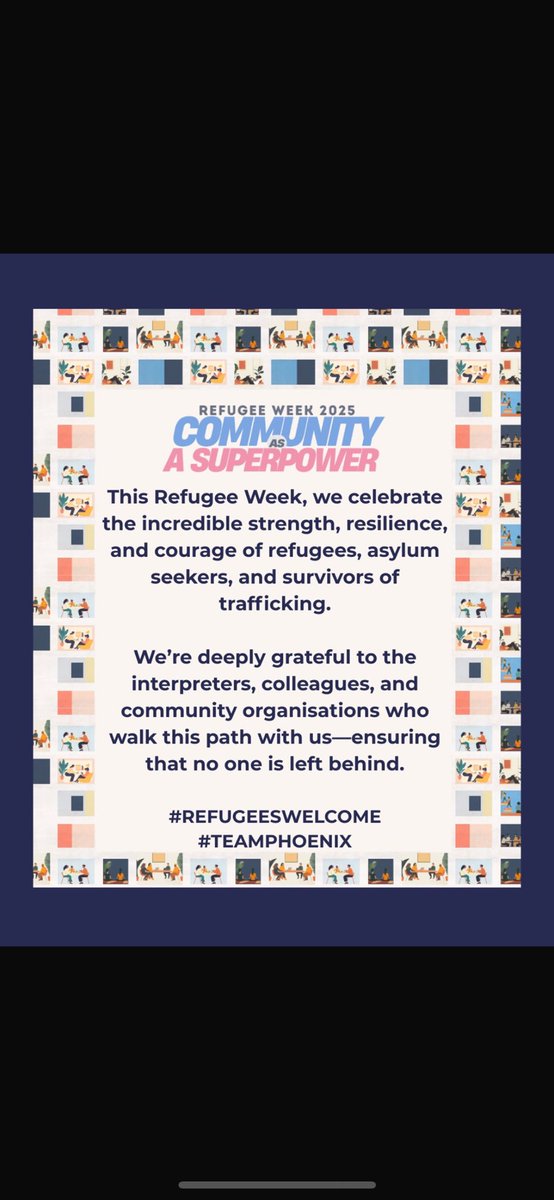 Phoenix Law Belfast (@phoenixlawhr) on Twitter photo This #RefugeeWeek, we honour the power of community — the superpower behind every journey to safety, justice & new beginnings💙
Thank you to our clients, interpreters, colleagues & community groups - <a href="/RainbowRefugeNI/">Rainbow Refugees NI</a> & <a href="/FlourishNILtd/">Flourish NI</a> and Independent Guardians from Bernardo’s NI This #RefugeeWeek, we honour the power of community — the superpower behind every journey to safety, justice & new beginnings💙
Thank you to our clients, interpreters, colleagues & community groups - <a href="/RainbowRefugeNI/">Rainbow Refugees NI</a> & <a href="/FlourishNILtd/">Flourish NI</a> and Independent Guardians from Bernardo’s NI