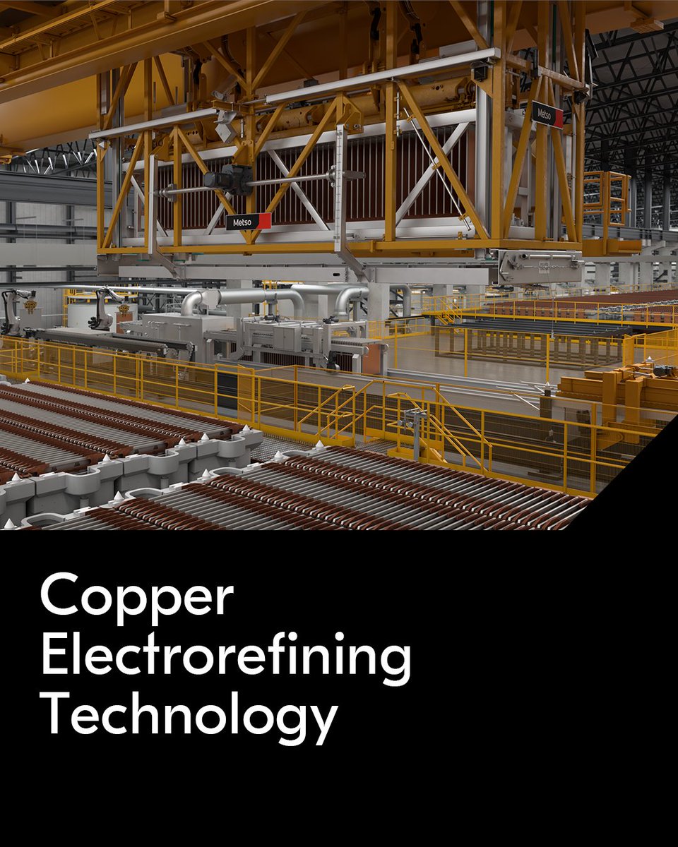 🌟Metso is excited to introduce enhanced copper electrorefining technology for production of high-purity copper cathodes.🌟

Read more from our product release: brnw.ch/21wTuzg