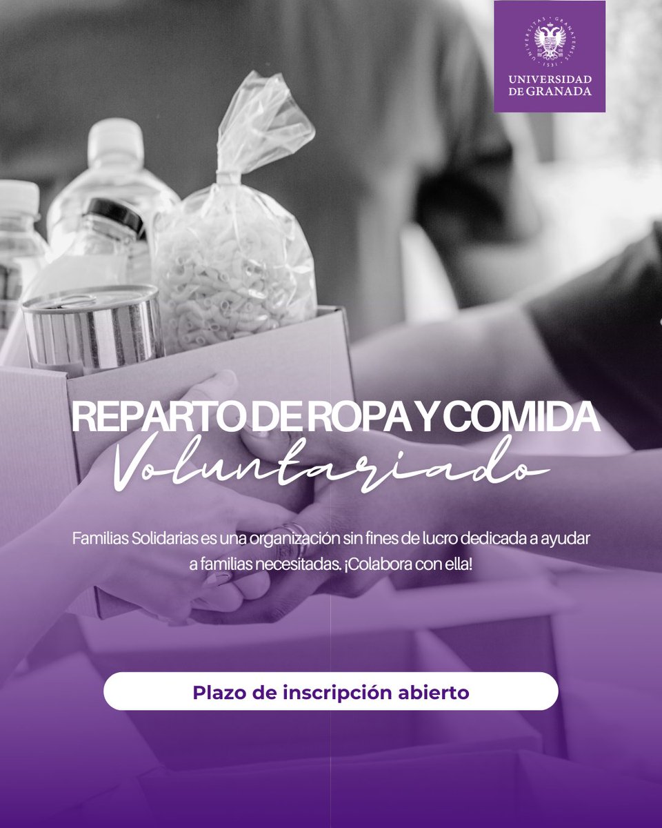 V. de Igualdad, Inclusión y Compromiso Social (@viicsugr) on Twitter photo #VeranoSolidario 🤲 <a href="/familias_solida/">Familias solidarias</a> te invita a unirte a su labor solidaria❗
¿Cómo?
👉 Ordenando comida, ropa y material escolar
👉 Organizando los almacenes con donaciones de material escolar para poder repartirlo en septiembre📦
¡Te esperan!💙
Únete: viics.ugr.es/areas/accion-s… #VeranoSolidario 🤲 <a href="/familias_solida/">Familias solidarias</a> te invita a unirte a su labor solidaria❗
¿Cómo?
👉 Ordenando comida, ropa y material escolar
👉 Organizando los almacenes con donaciones de material escolar para poder repartirlo en septiembre📦
¡Te esperan!💙
Únete: viics.ugr.es/areas/accion-s…