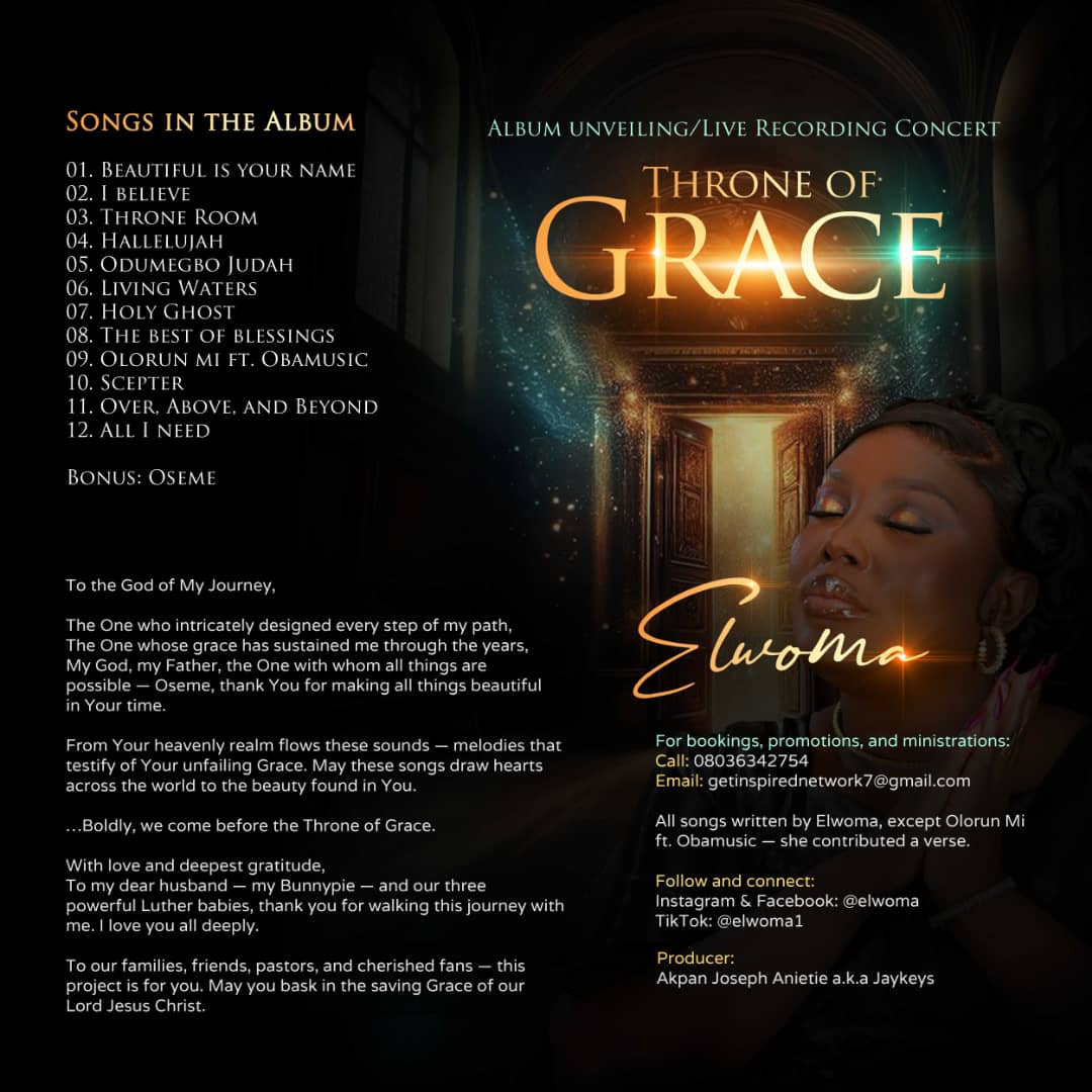 SelahAfrik.com!! (@selahafrik) on Twitter photo <a href="/elwoma/">EwomaLuther-Abegunde</a> Presents "Throne Of Grace" Album โ An Essential Worship & Celebration of Faith selahafrik.com/2025/06/elwomaโฆ <a href="/elwoma/">EwomaLuther-Abegunde</a> Presents "Throne Of Grace" Album โ An Essential Worship & Celebration of Faith selahafrik.com/2025/06/elwomaโฆ