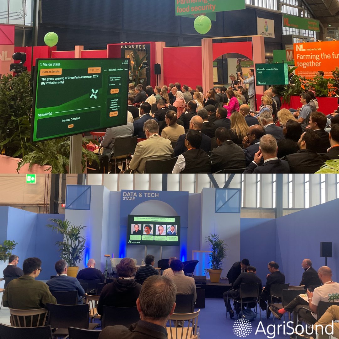 AgriSoundTech's tweet image. #GreenTech2025: Growing Smarter, Greener, Together ๐พ๐
#GreenTech2025 was filled with innovation, panels, tech demos, and networking. Exciting to connect with fellow innovators and glimpse the future of the sector.โก๏ธ
#AgriTech #GreenhouseTech #SustainableFarming #CEA #AgriSound