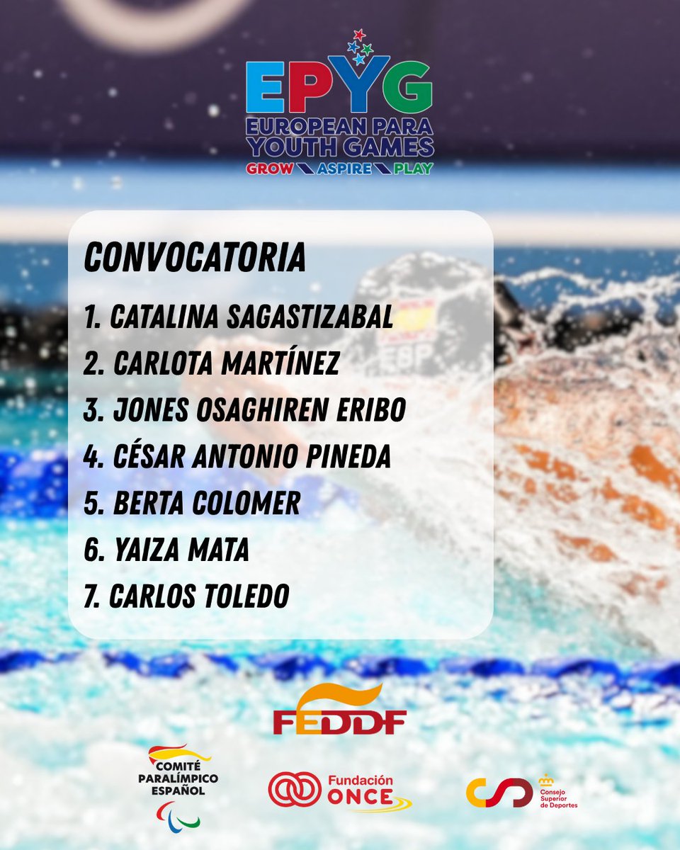 FEDDF (@fededdf) on Twitter photo Este es nuestro #TeamESP 🇪🇸 para los European Para Youth Games de Estambul (Turquía 🇹🇷)
🗓 21 al 28 de julio
Atletismo 🏃♀️, baloncesto en silla de ruedas 🏀 y natación 🏊♀️
#athletics #wheelchairbasket #swimming <a href="/lcgd62/">laureano gil davila</a> Este es nuestro #TeamESP 🇪🇸 para los European Para Youth Games de Estambul (Turquía 🇹🇷)
🗓 21 al 28 de julio
Atletismo 🏃♀️, baloncesto en silla de ruedas 🏀 y natación 🏊♀️
#athletics #wheelchairbasket #swimming <a href="/lcgd62/">laureano gil davila</a>