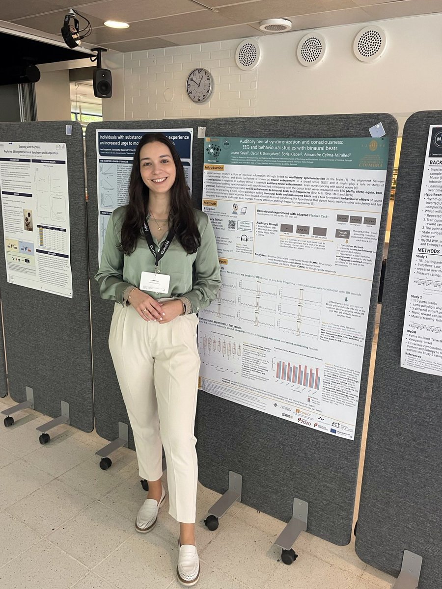 ProactionLab's tweet image. Congrats to @Joana_Sayal and Pedro Palhares on their poster session at RPPW, Centre of Excellence in Music, Mind, Body and Brain (CoEMMBB)! 🧠🎶
@cogbooster_uc @FPCEUC @uniofjyvaskyla