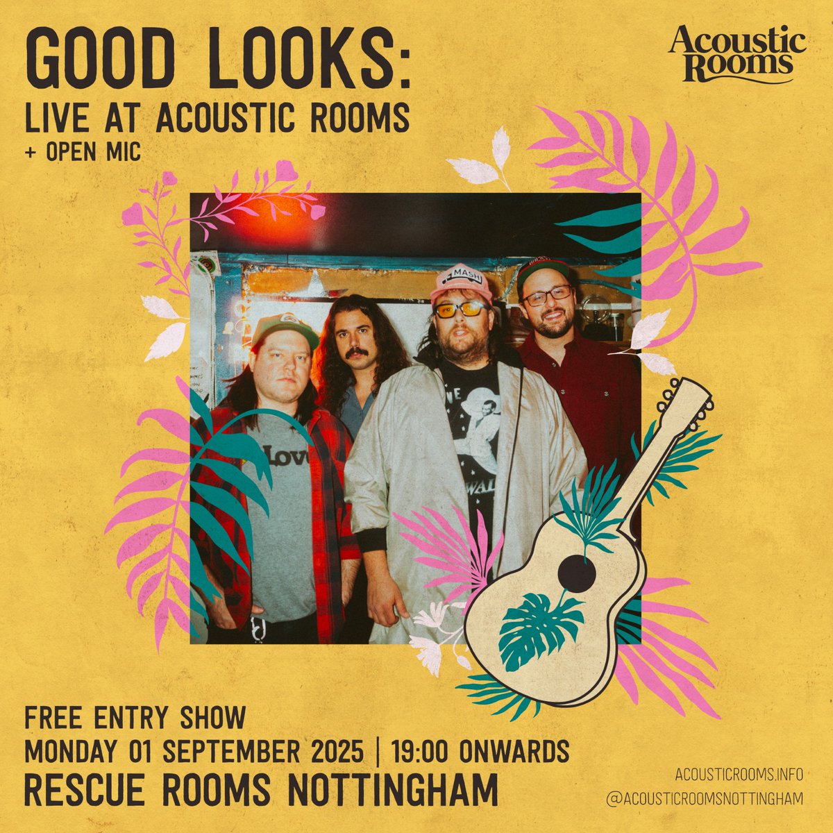 Rescue Rooms (@rescuerooms) on Twitter photo Having just come off the road in Europe, we're delighted to welcome Austin's own <a href="/goodlooksband/">Good Looks</a> to our Acoustic Rooms stage for a free entry show on the 1st September. Get it in the diary! Having just come off the road in Europe, we're delighted to welcome Austin's own <a href="/goodlooksband/">Good Looks</a> to our Acoustic Rooms stage for a free entry show on the 1st September. Get it in the diary!