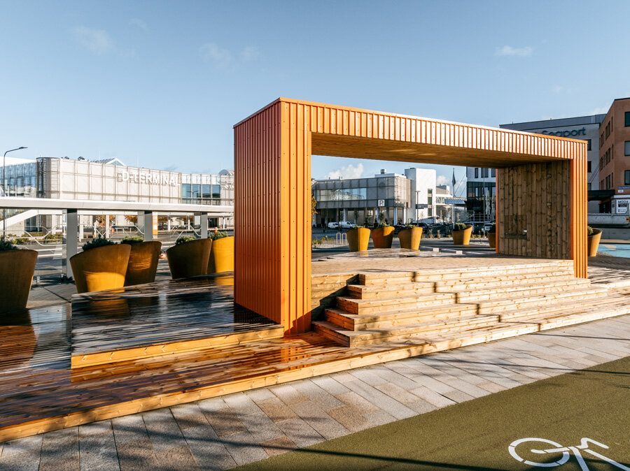 Le bois Kebony s’invite au Terminal D du port de Tallinn - <a href="/KebonyWood/">KebonyWood</a> buff.ly/Nyl8oyN #bois #terminal #port #estonie