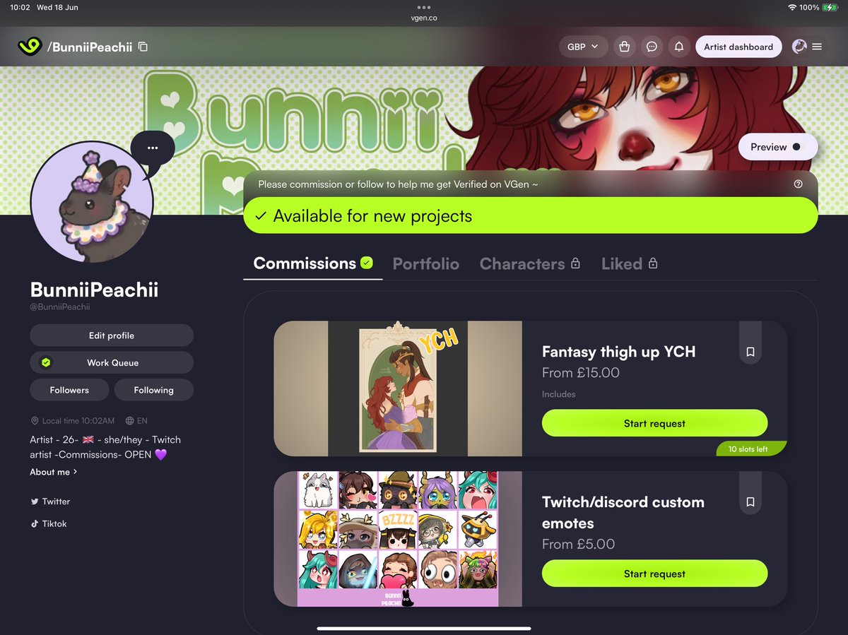 Comissions now live on <a href="/_VGen_/">VGen ✨ comms made easy</a> 

I will no longer be offering commissions by Ko-fi I have now permanently moved over to Vgen and will move all my pre-made from Etsy and kofi over to her soon