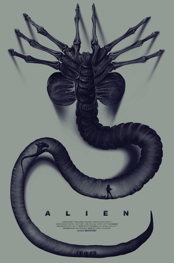 Great poster for Alien by <a href="/WoodheadArt/">Benedict Woodhead</a> 

#Alien